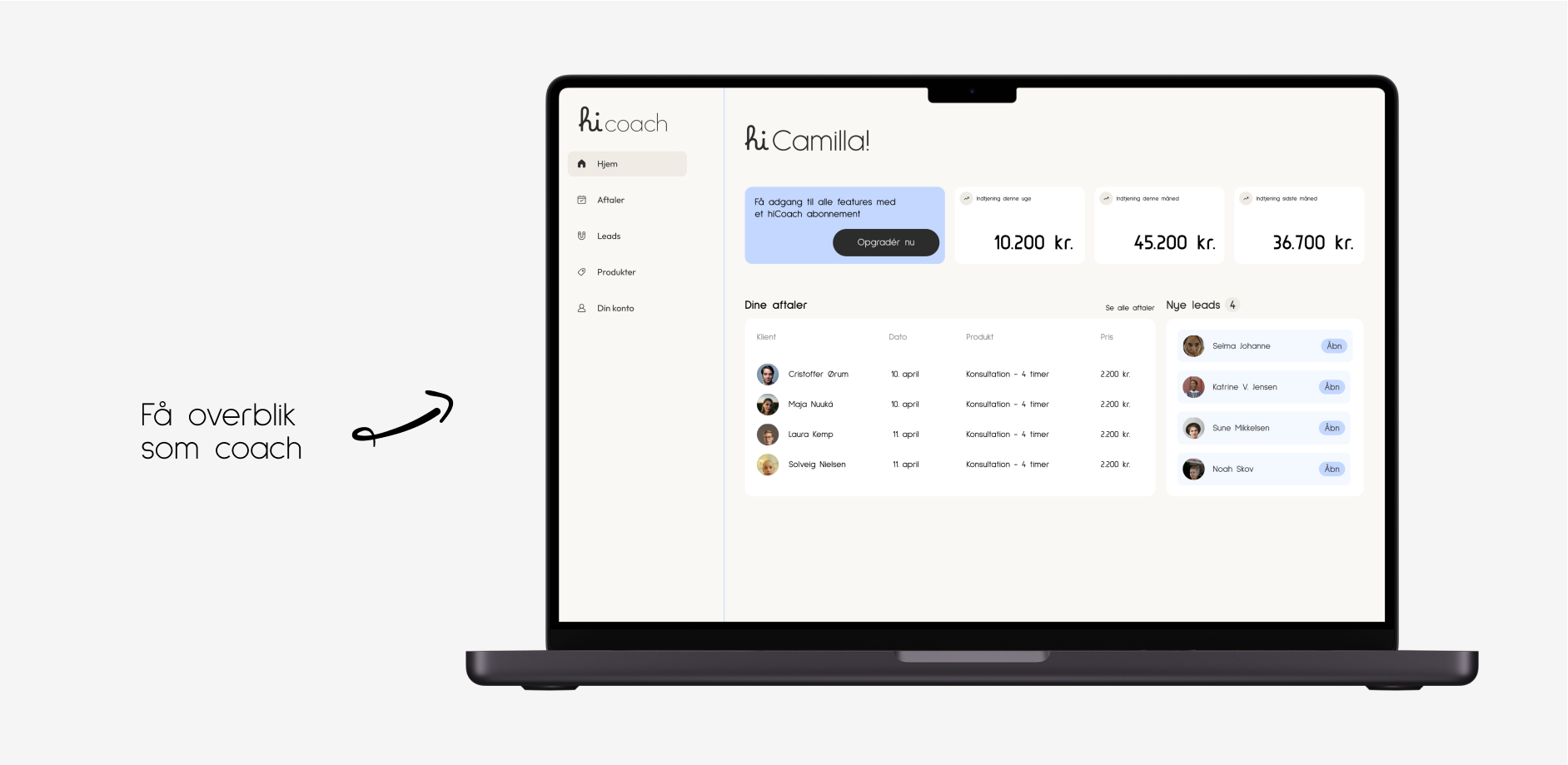 Hicoach coach dashboard